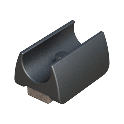 Saddle foot for round tubes with peg AKBAA