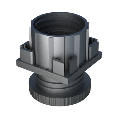 Adjustable foot for square tubes AKEAD