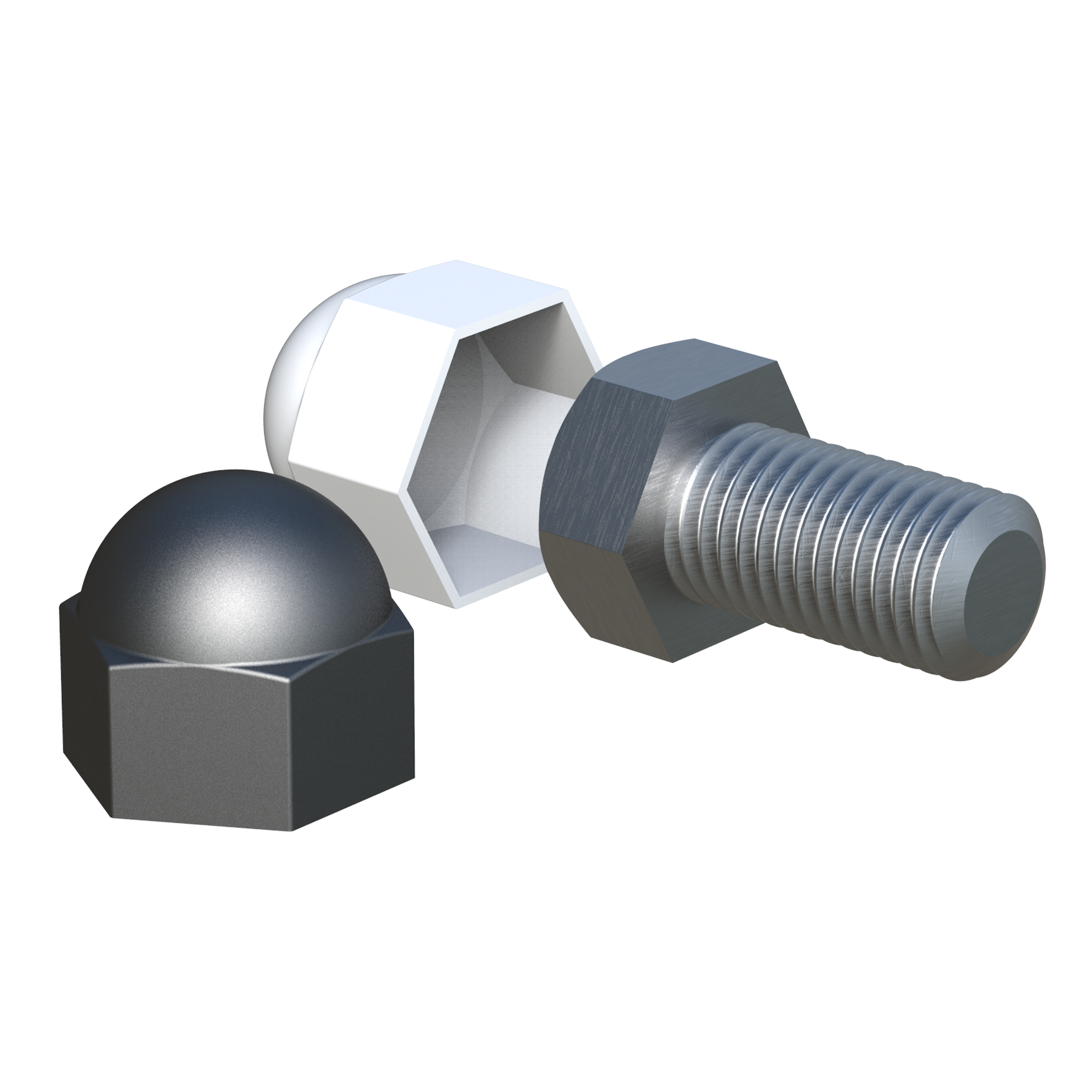 Protection cap for hexagon nuts
