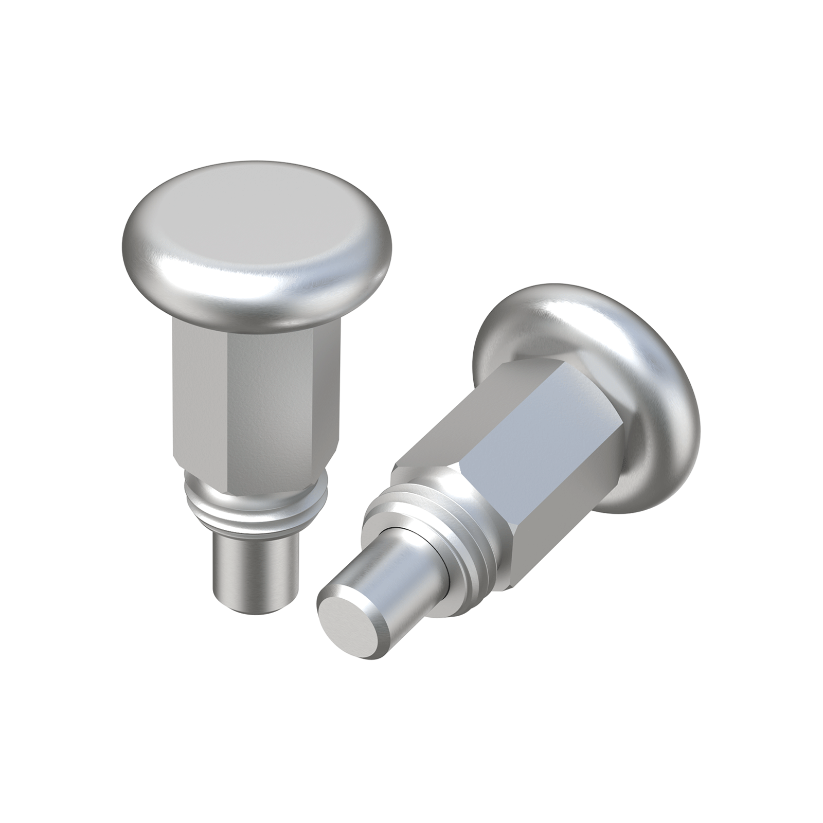 Index bolt with hex metal head without stop