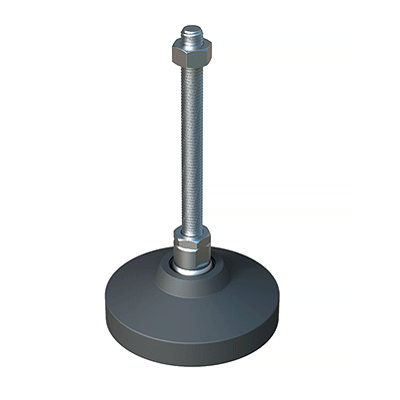 Heavy duty adjustable foot with tilting base JTPP