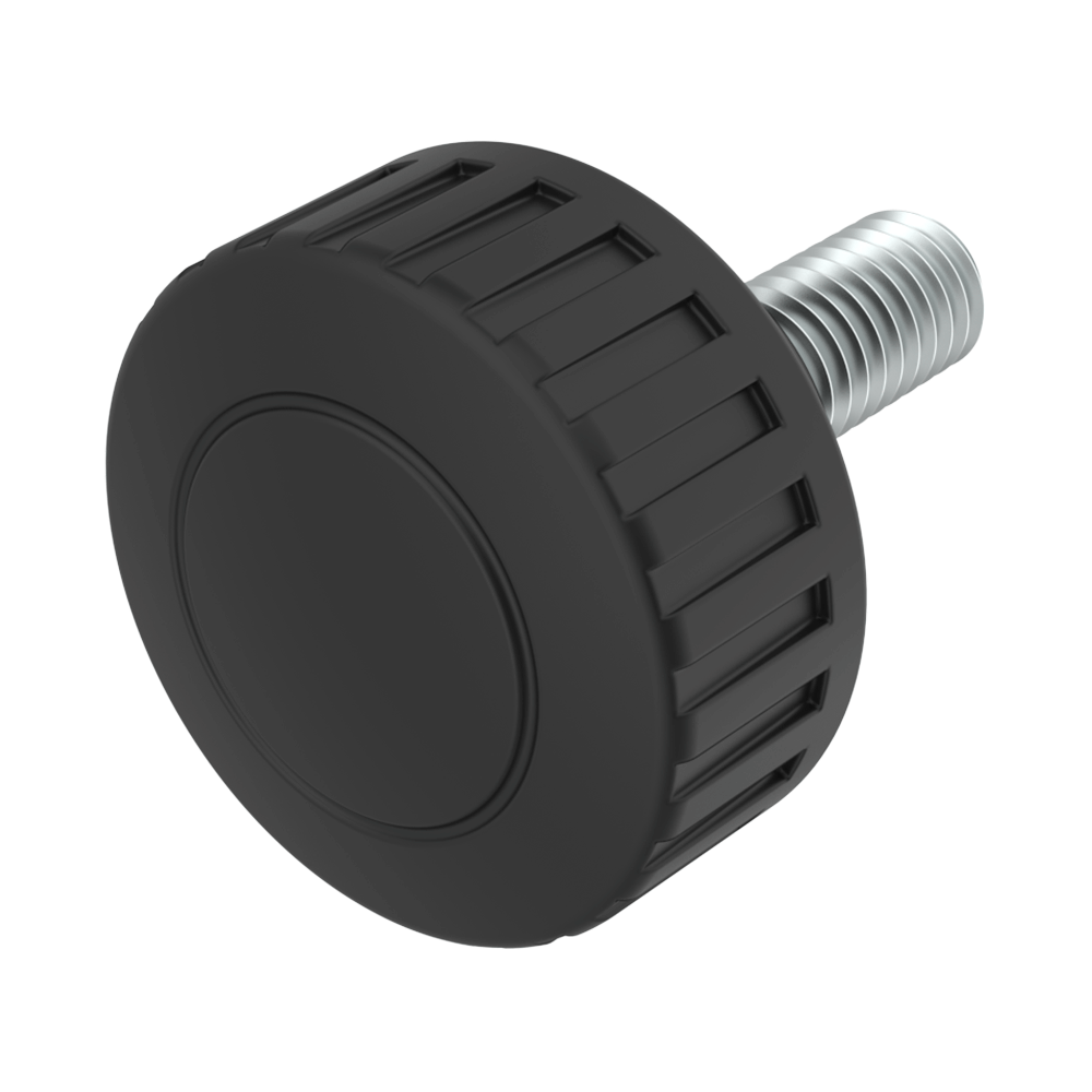 Our male knob has a knurled head. It is also available as a female knob: LHRM.