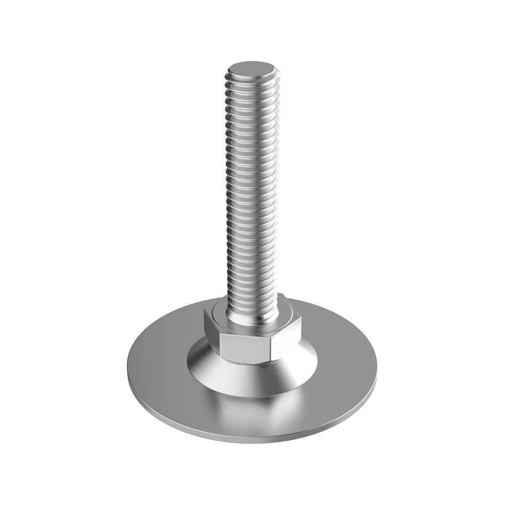 Tilting adjustable foot in zinc coated steel LHVB