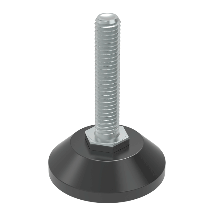 Non-tilting adjustable foot with an hex nut
