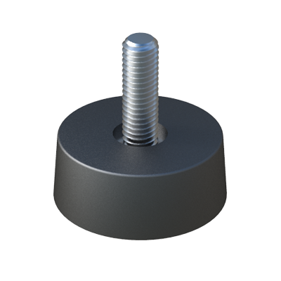 Our LKKG leveling foot is designed for use with machinery. Maximum load depends on reference.
