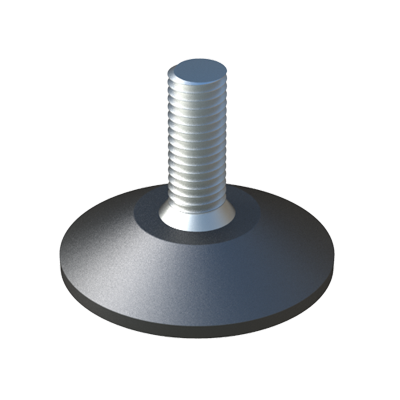 Adjustable foot with round base