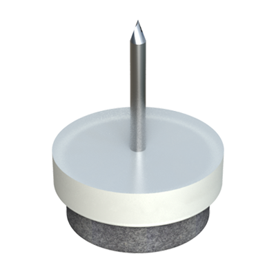 Round felted glide with nail LQSA