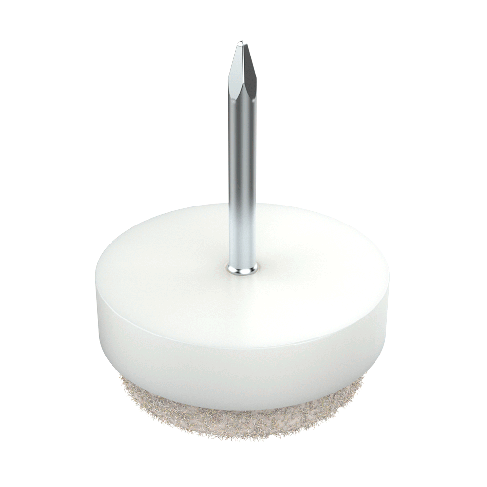 Round felted glide with nail LQSB