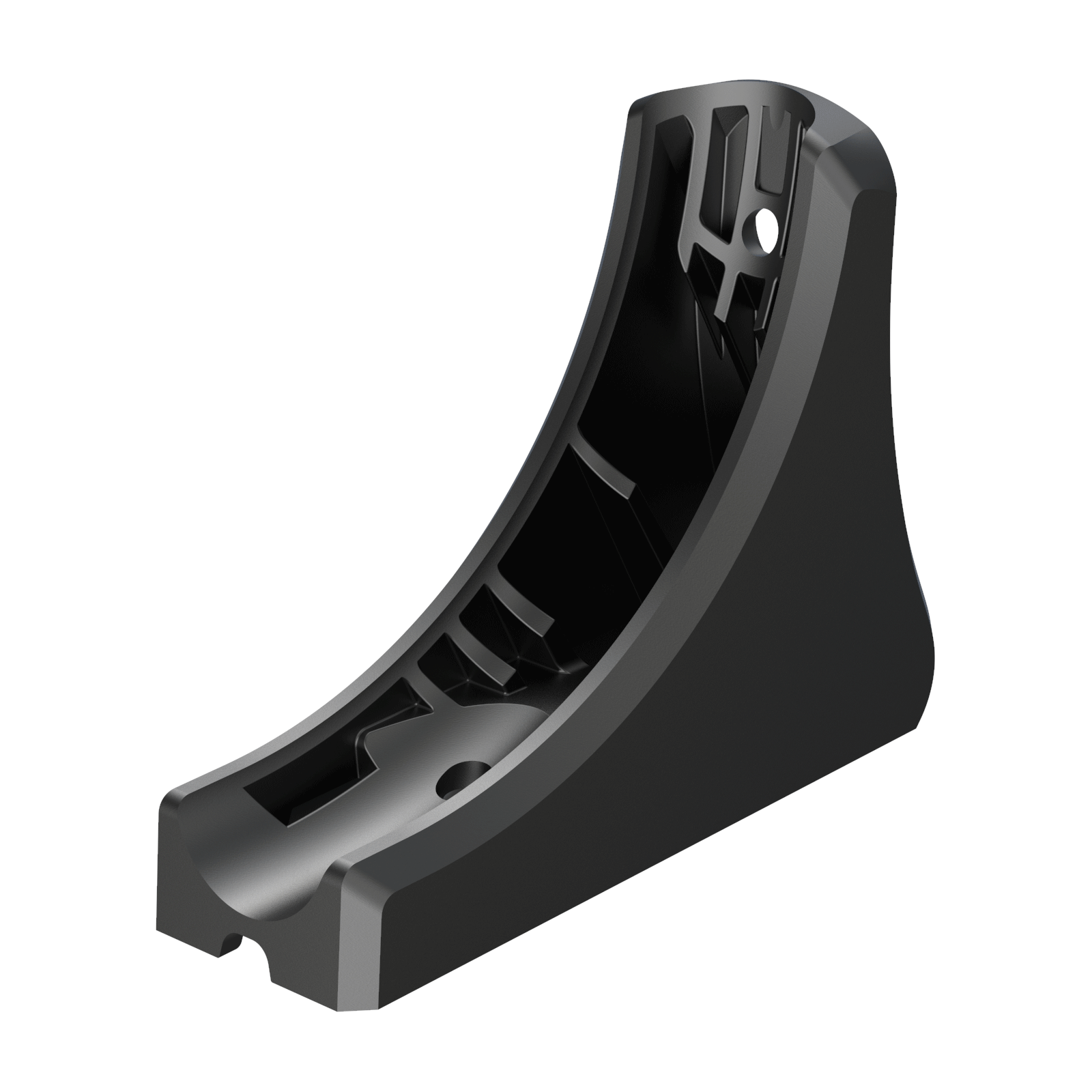 Saddle foot for round tubes with interchangeable base