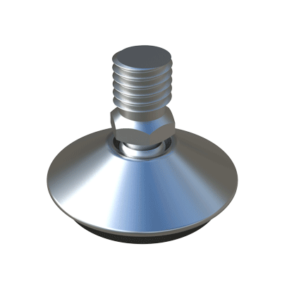 Tilting adjustable foot with steel cover MFDD