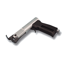 * <i>Adjustable Pneumatic-Ergonomic Strain Relief Tool has been carefully designed to help reduce the wrist fatigue with the rapid assembly of strain relief bushings.
<br>
* <i>The easy trigger-type actuation of this air tool, in combination with the ergonomic angle of the hand grip, allow natural alignment of the wrist and hand during normal bushing installation.
<br>
* <i>The tool operates on standard shop air from 50-90 PSI. Lightweight, only 510 Grms. (18 ounces).
* <br><br>
*<b>Tools are configured prior to shipping. Please specify strain relief bushing sizes to be installed when ordering.
Because this item needs to be configured prior to shipping, it is not available to be ordered online. Please call for details.</b>
<br>
Not available for hole sizes larger than 16mm (5/8”).