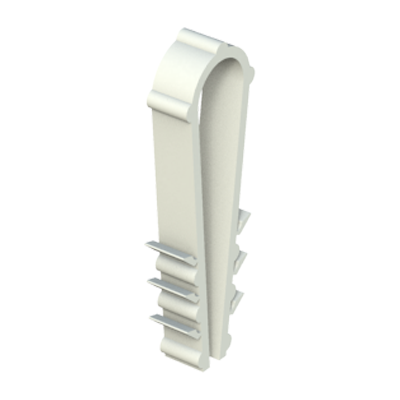 Our loop fastener is a U-shaped blind fastener for installation of pipes or cables on a wall or ceiling. Slip U-shaped fastener over wire or tube and push into drilled hole.
