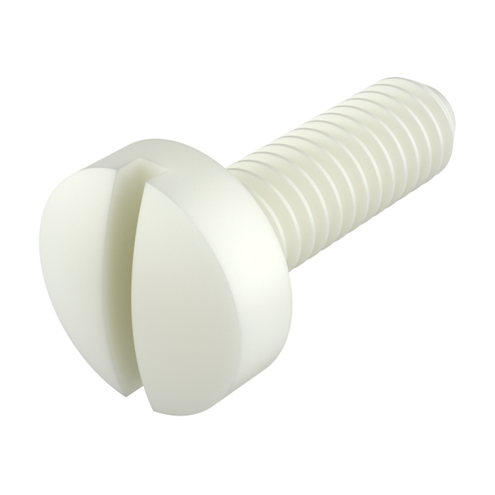 <p>Screws made of <strong>PA66</strong> and <strong>PA66GF30</strong>, high-quality technical materials that combine excellent mechanical strength, good thermal stability, and suitable chemical resistance. They offer a lightweight and reliable alternative to metal screws in a wide range of industrial applications.</p>

<p><strong>Main properties</strong><br>
&bull; <strong>Thermal:</strong> PA66 up to 100 °C, PA66GF30 up to 120 °C continuous use<br>
&bull; <strong>Mechanical:</strong> high strength, improved stiffness with glass fiber, good dimensional stability<br>
&bull; <strong>Chemical:</strong> good resistance to oils, greases, hydrocarbons and common solvents</p>

<p><strong>Advantages over metal screws</strong><br>
&bull; Lower weight without compromising strength<br>
&bull; Corrosion resistant, even in aggressive environments<br>
&bull; Electrically and thermally insulating<br>
&bull; Non-magnetic, non-conductive and spark-free<br>
&bull; Absorb vibrations and reduce noise<br>
&bull; Less maintenance and longer durability under harsh conditions</p>

<p>Ideal for sectors such as electrical, electronics, automotive, construction, HVAC and general industry.</p>