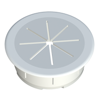 Round desk cable organizer with large entry SXCO