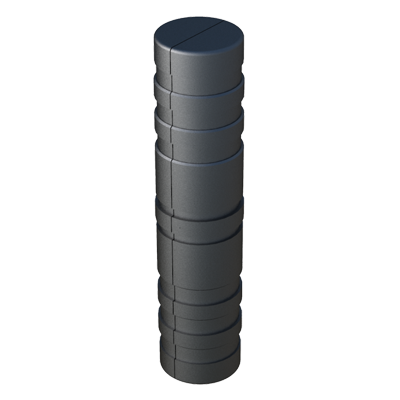 2 tubes straight connector with a cavity for metal core and invisible union THCRL